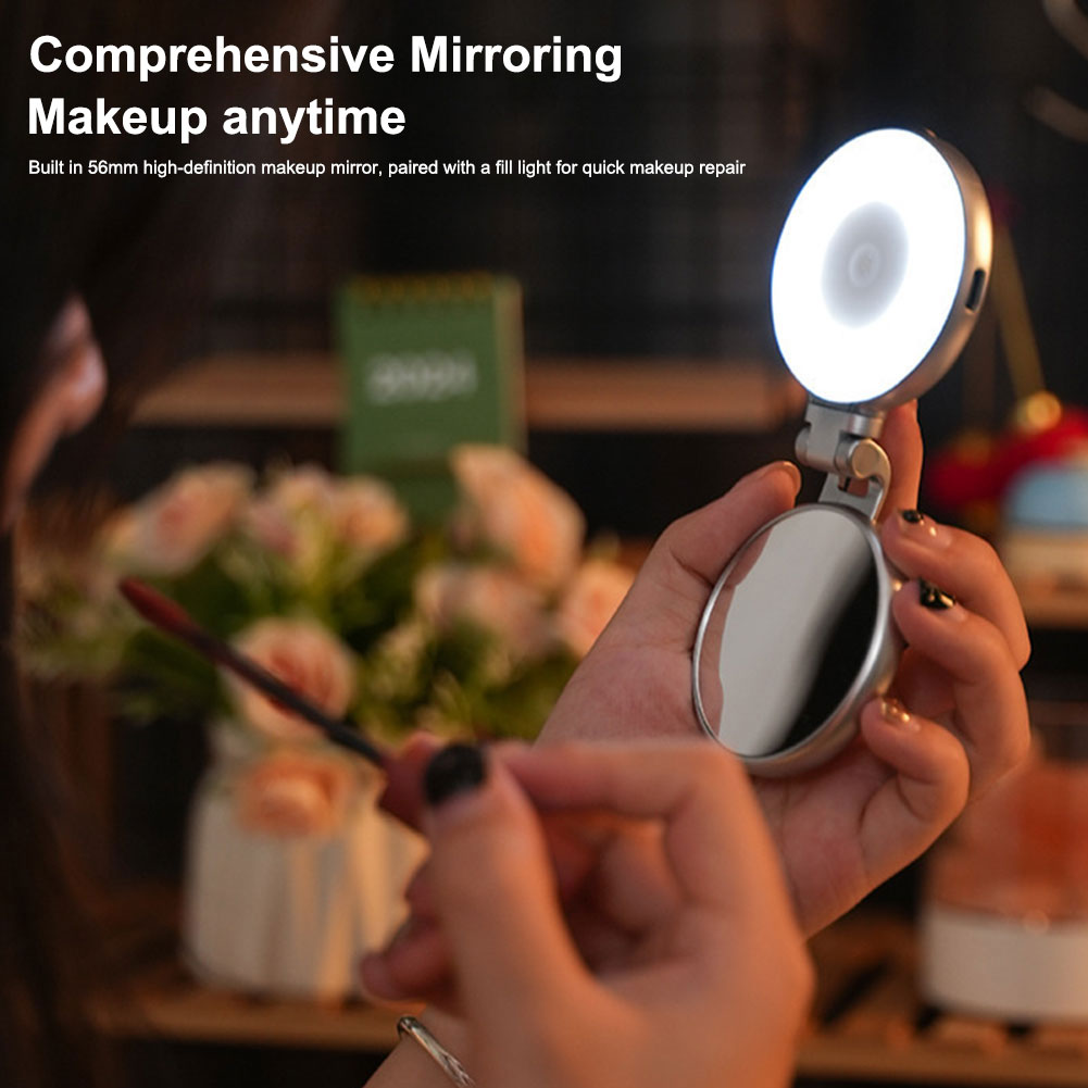Photography Video - 3-in-1 Magnetic Selfie Light with Mirror