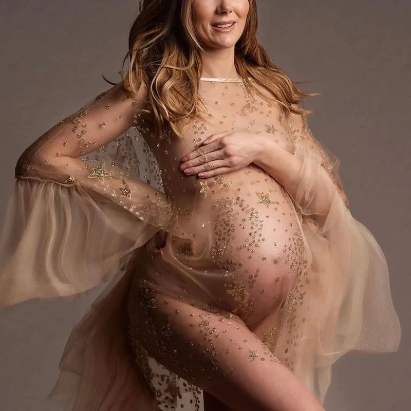 Photography Club - Pregnant Women Mini Dress For Photography
