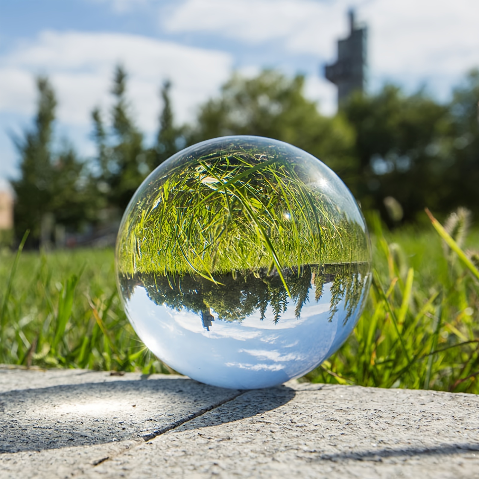 Lens Ball Crystal - Clear Lens Globe Crystal Glass Ball