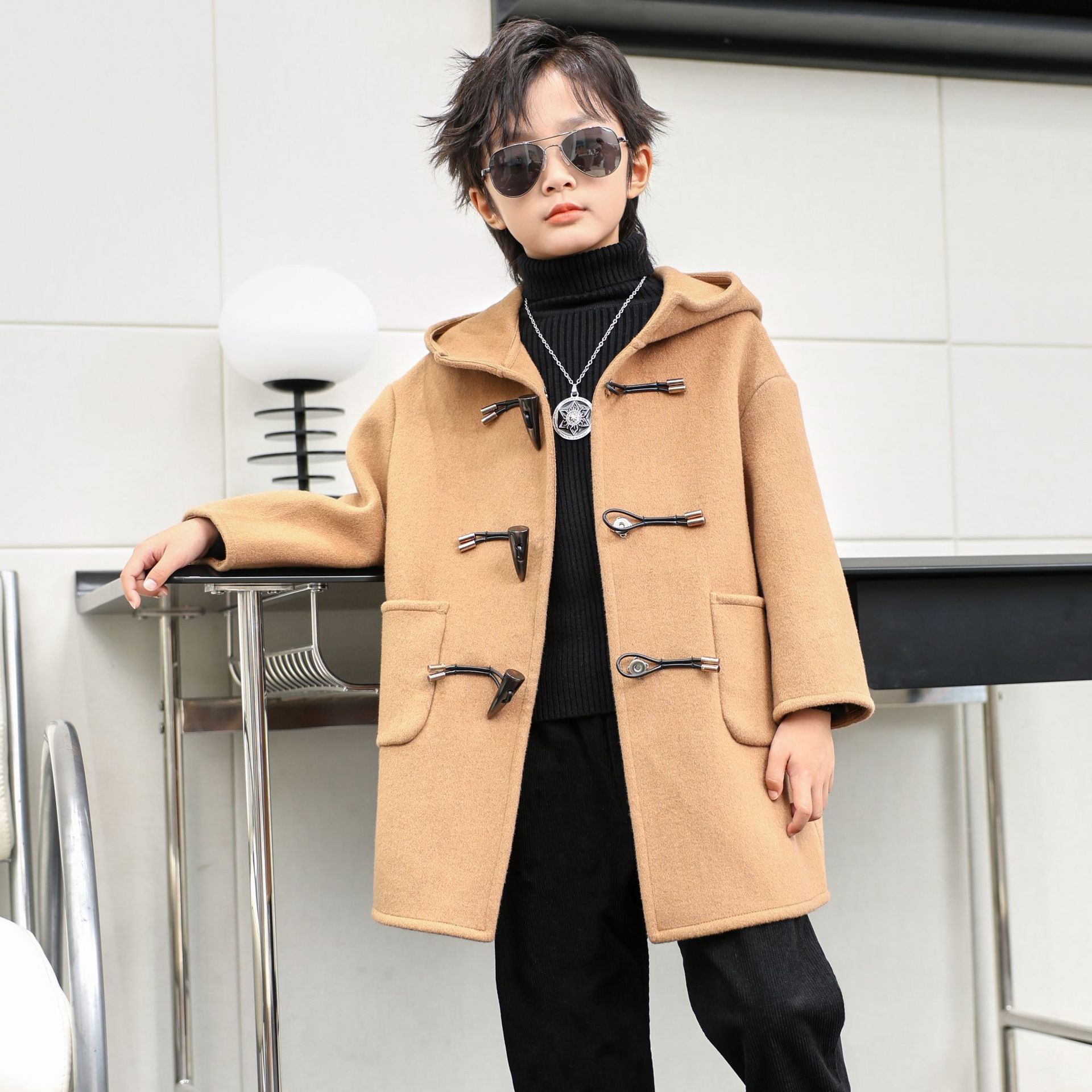 Children Winter Red Green Wool - Photography Jacket reseña y precio