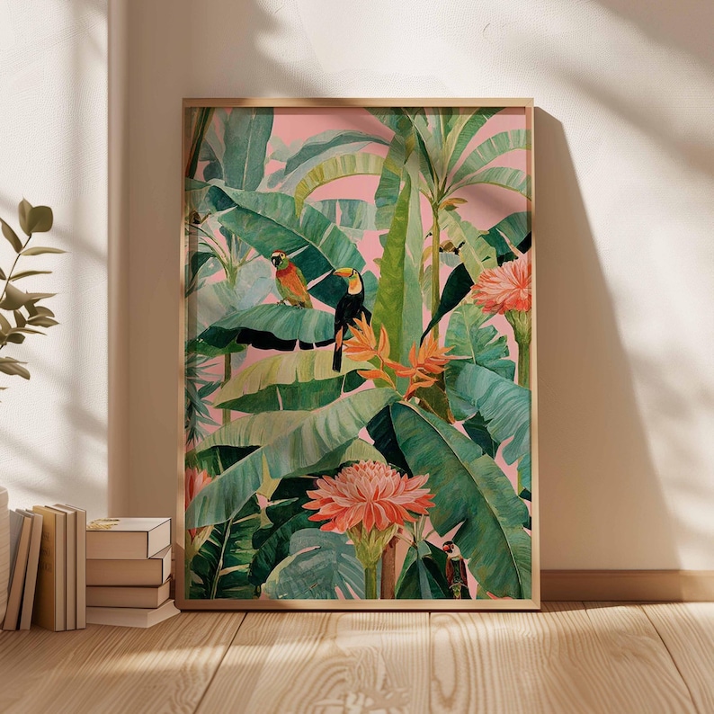 1pc Retro Tropical Canvas Post - Photography Pose reseña y precio