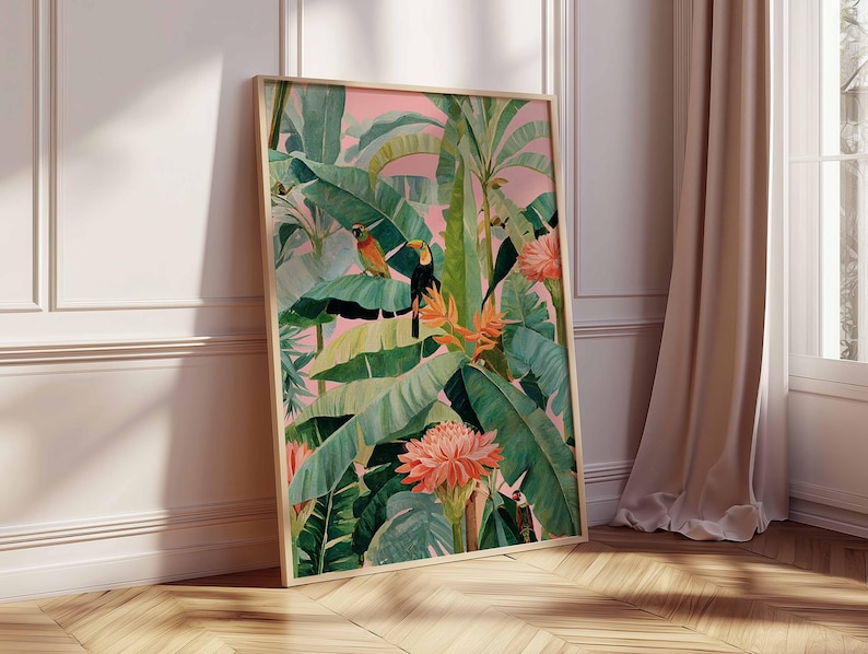 1pc Retro Tropical Canvas Post - Photography Pose reseña y precio