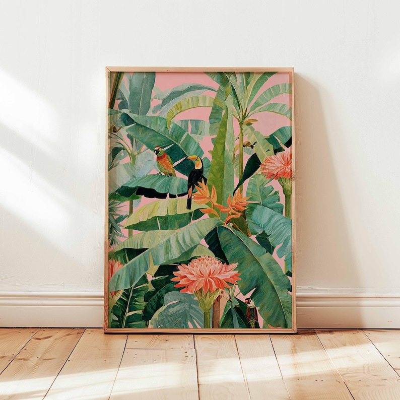 1pc Retro Tropical Canvas Post - Photography Pose reseña y precio