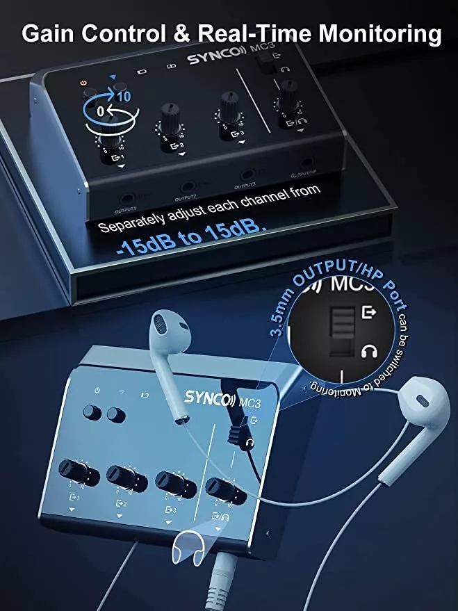 Synco MC3 Lite Audio Mixer 4 C - Photography Video reseña y precio