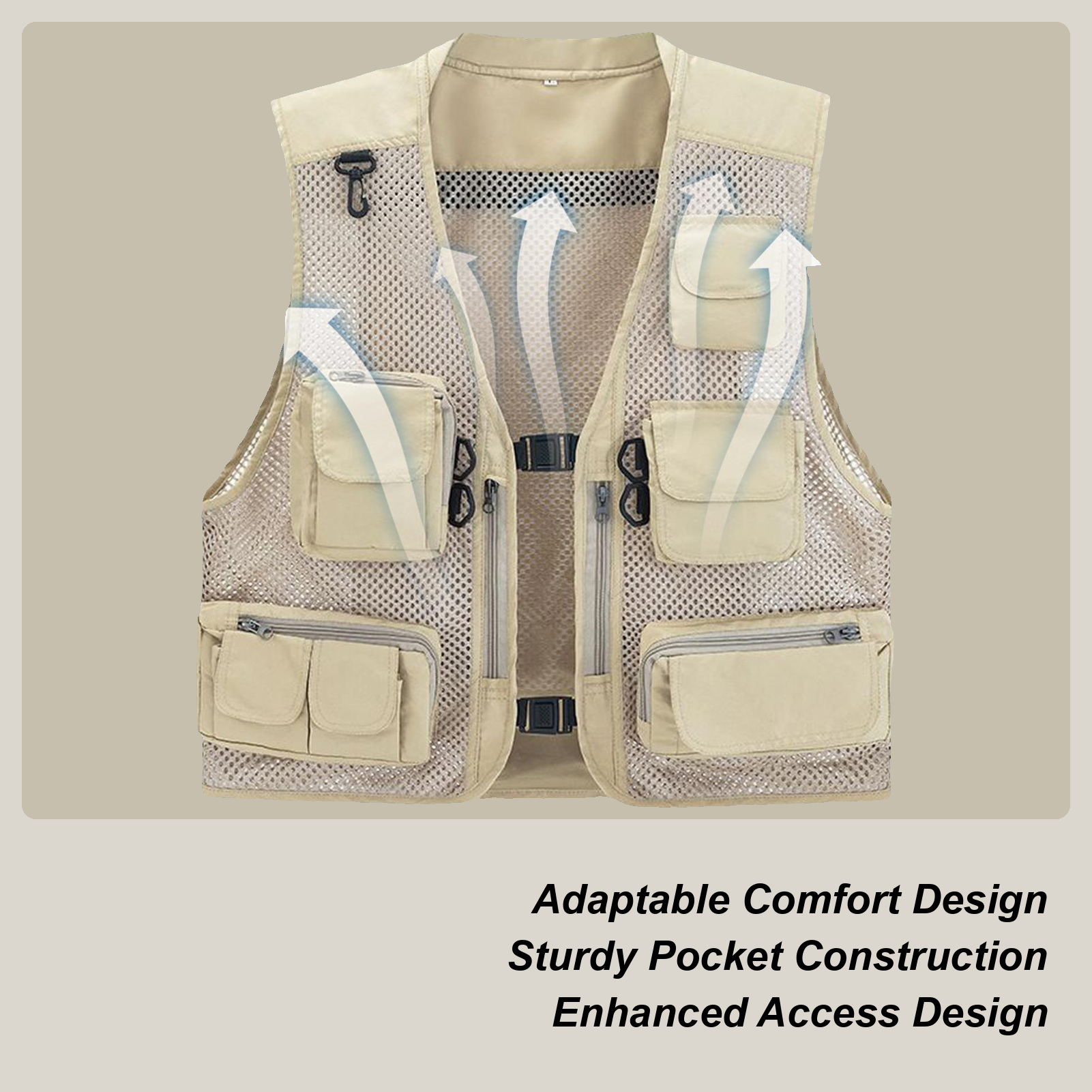 Mesh Fishing Vest Multi Pocket - Photography Jacket reseña y precio
