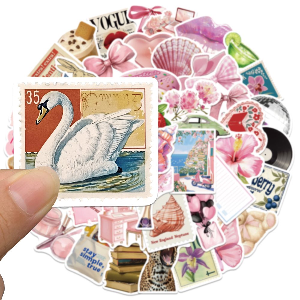 50pcs Pink Bow Sticker Fashion - Photography Magazine reseña y precio