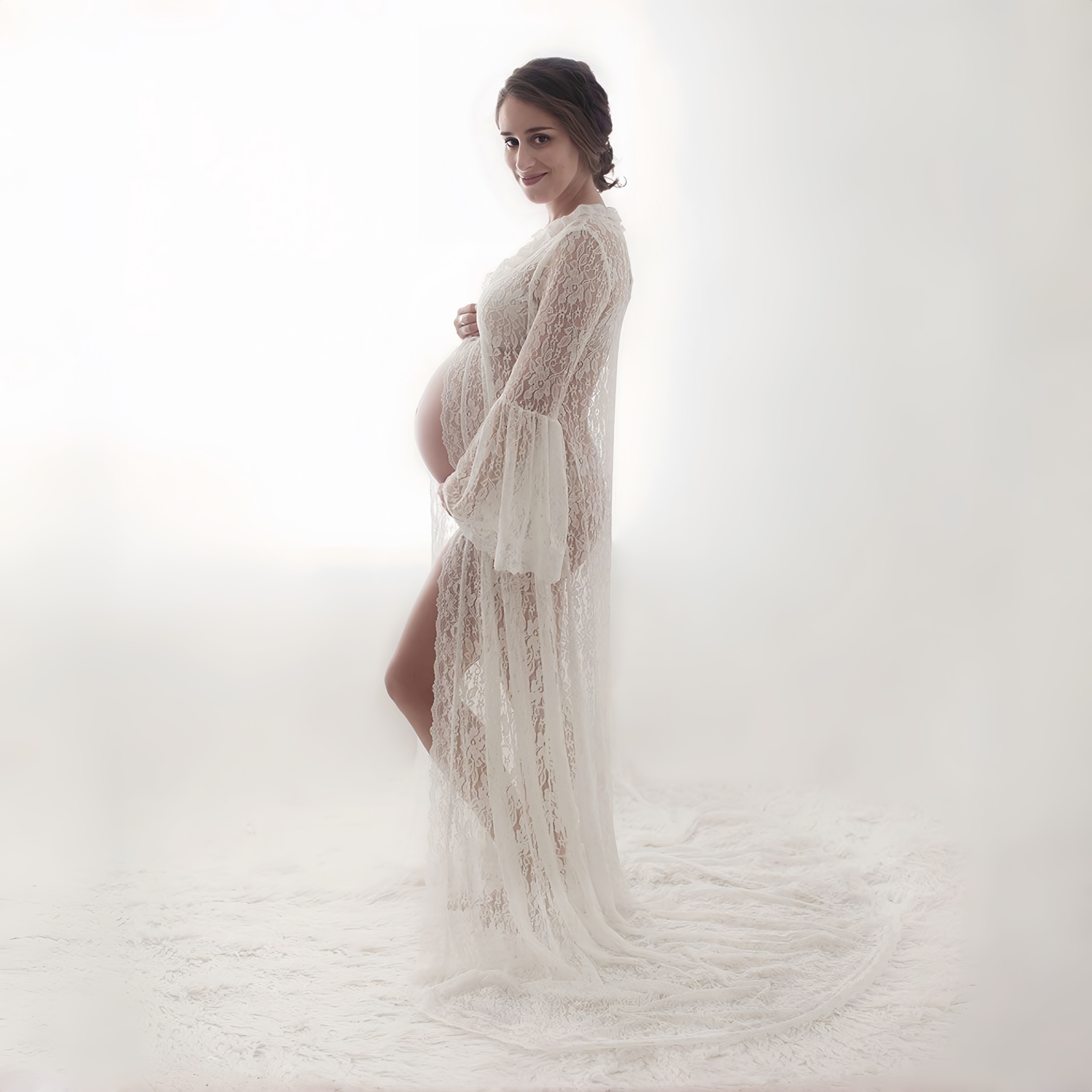 White Lace Maternity Photograp - Photography Club reseña y precio