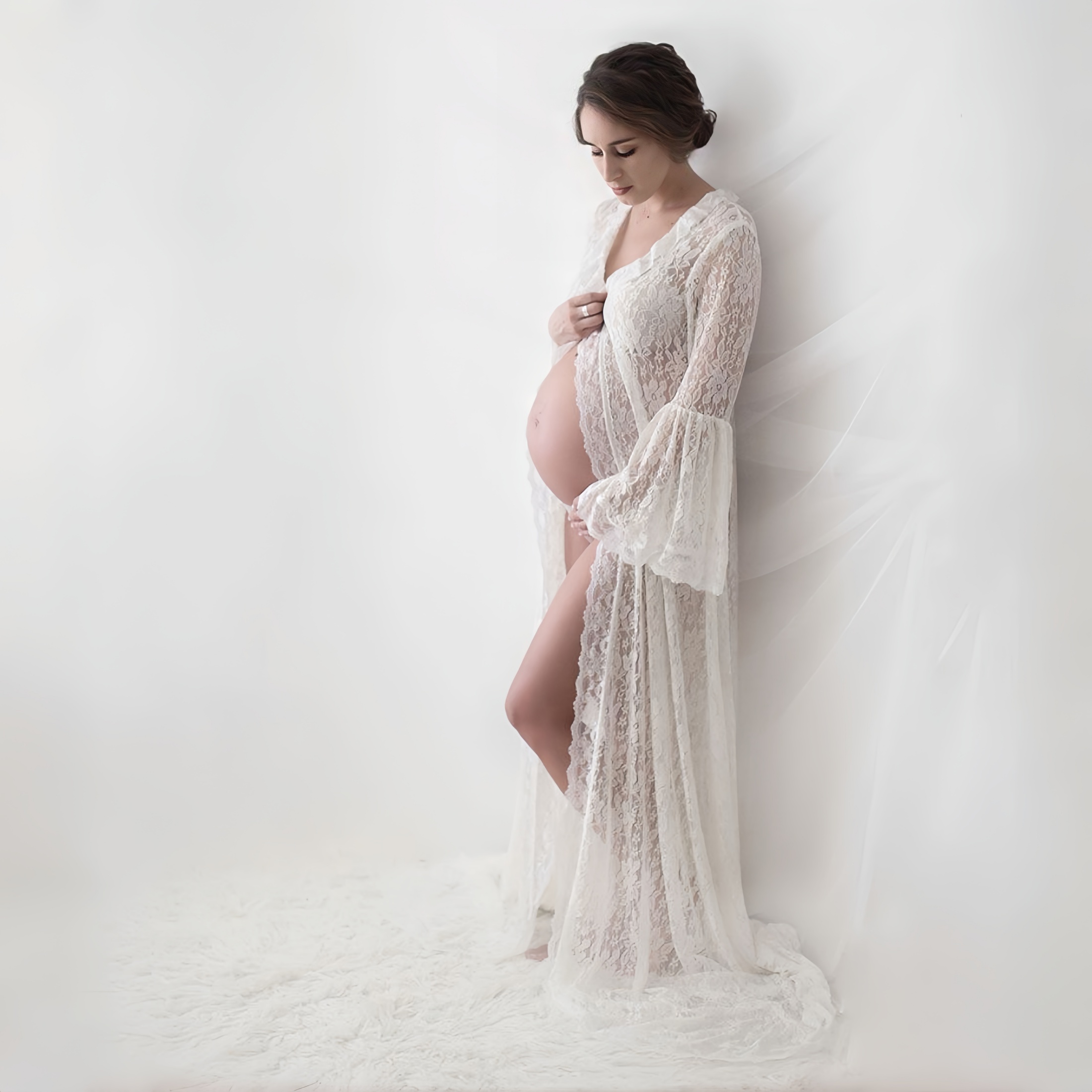 White Lace Maternity Photograp - Photography Club reseña y precio