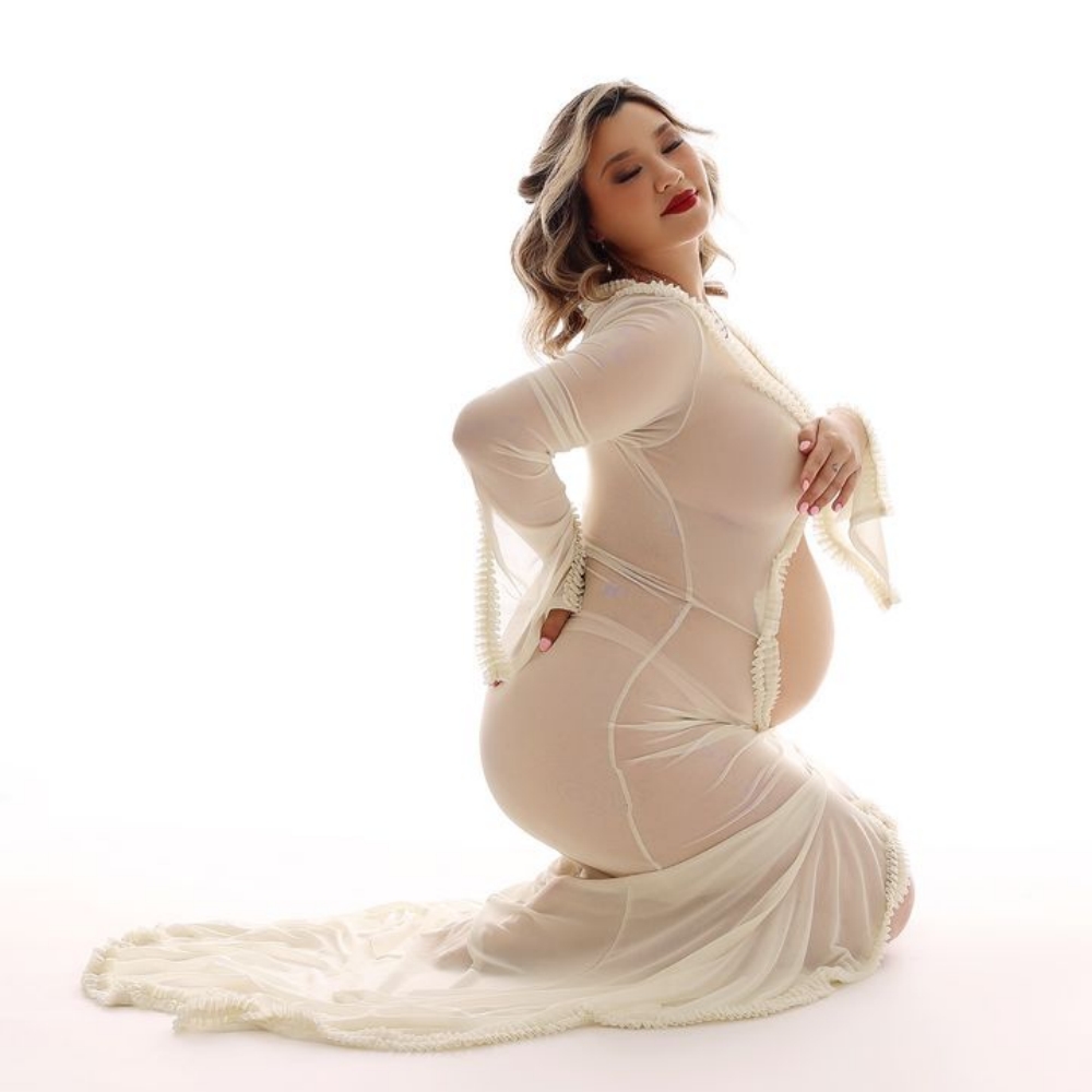 Long Train Tulle Maternity Pho - Photography Club reseña y precio