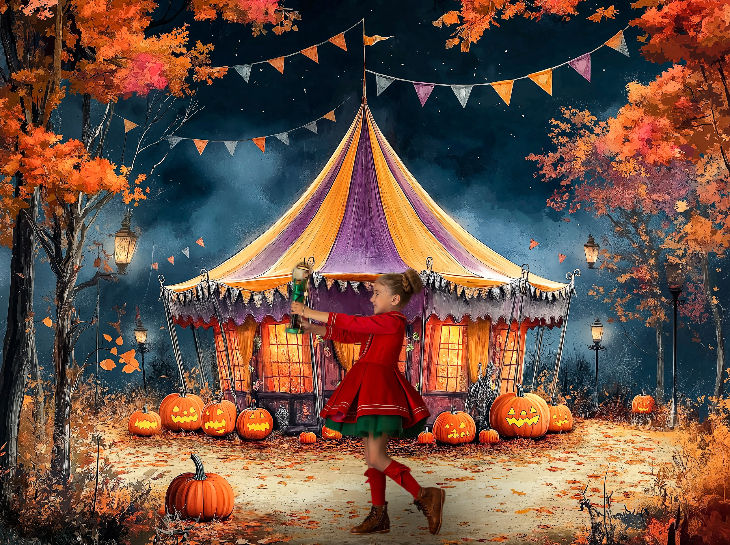 Halloween Parody Circus Backdr - Photography Trick reseña y precio