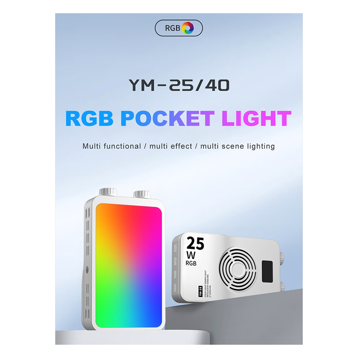 ABPS 25W RGB Full-Color Fill L - Photography Video reseña y precio
