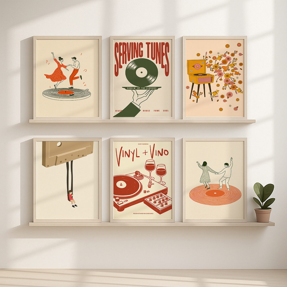 1pc Vintage Music Canvas Poste - Photography Pose reseña y precio