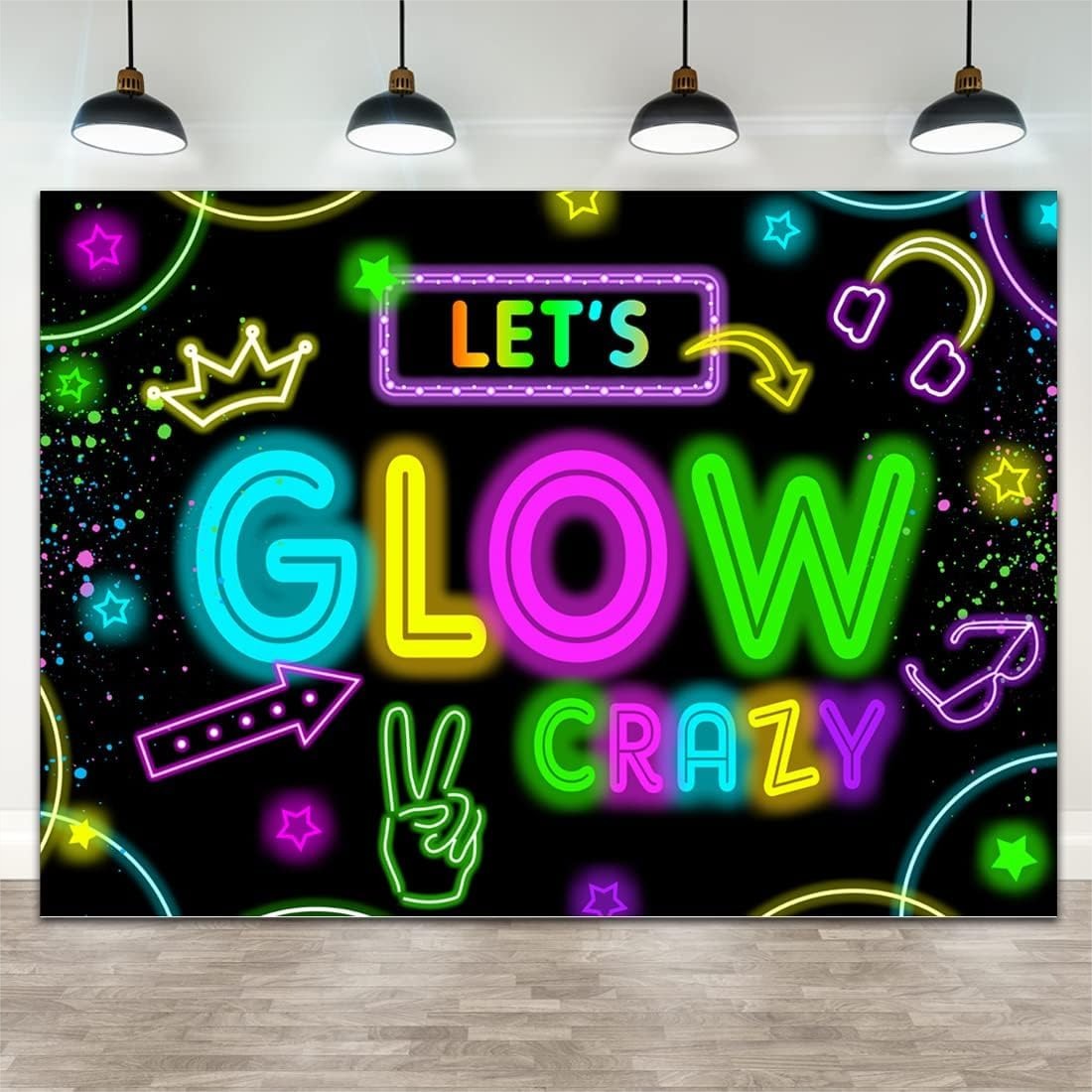 Glow in The Dark Party Backdro - Photography Dark Cloth reseña y precio