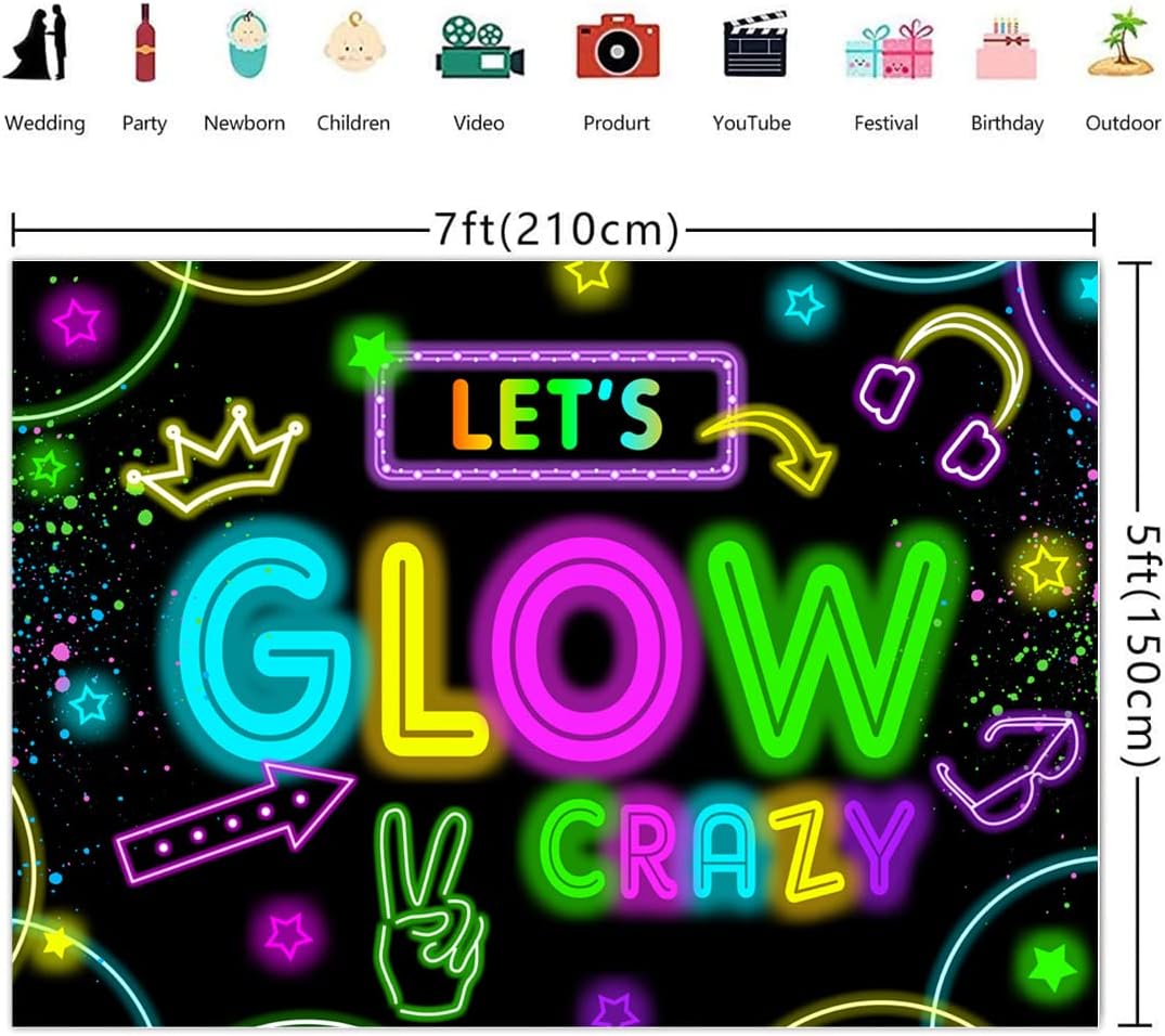 Glow in The Dark Party Backdro - Photography Dark Cloth reseña y precio