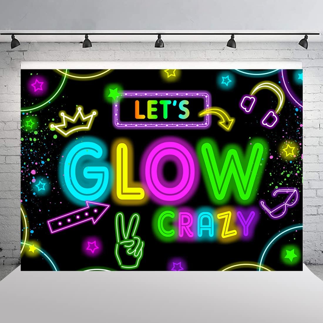 Glow in The Dark Party Backdro - Photography Dark Cloth reseña y precio
