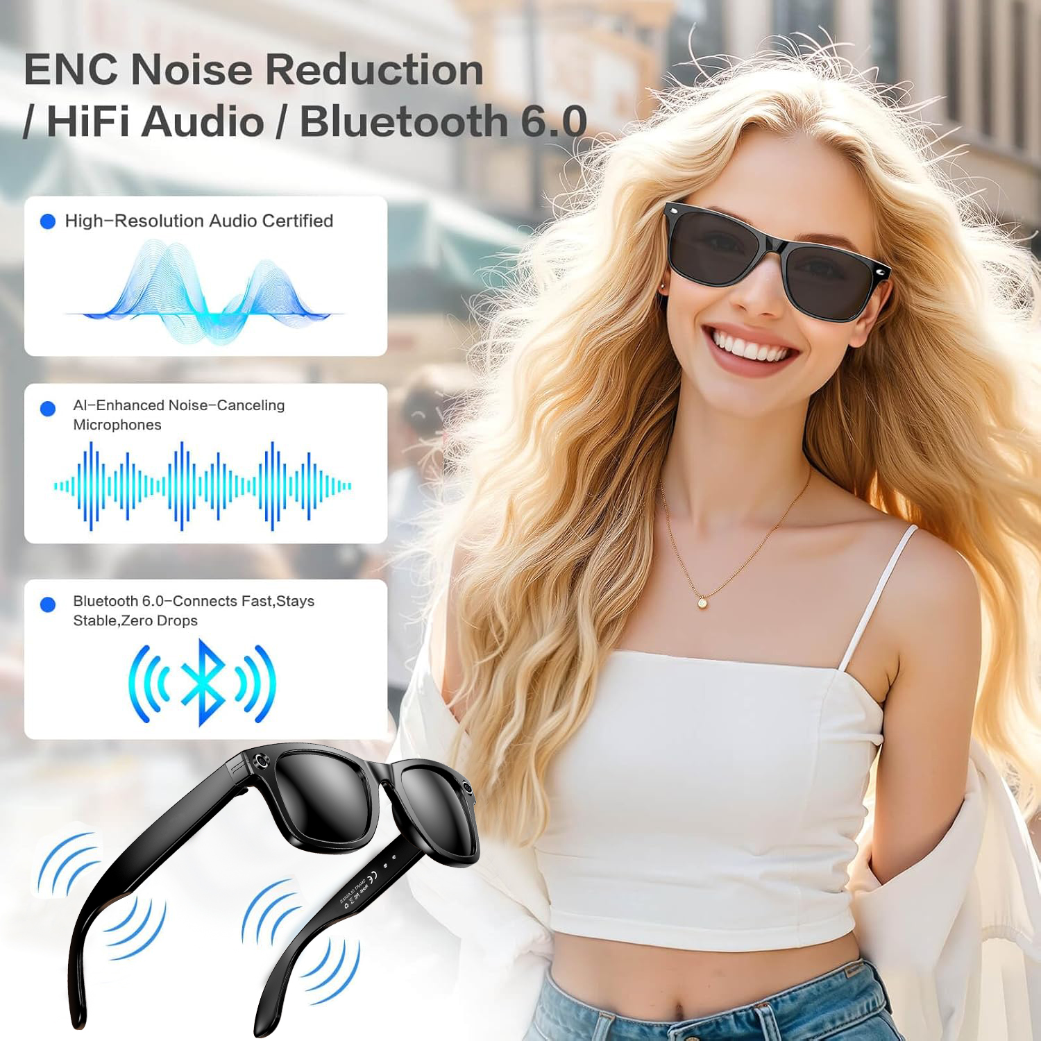 New 8MP Camera Smart Glasses P - Photography Translate reseña y precio