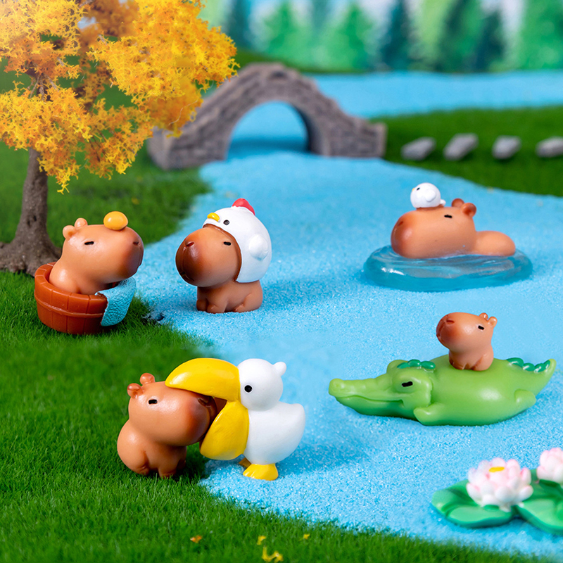 10pcs Miniature Capybara Figur - Photography Desk reseña y precio