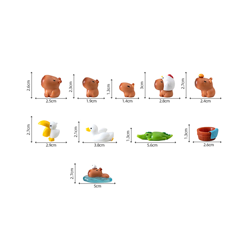 10pcs Miniature Capybara Figur - Photography Desk reseña y precio