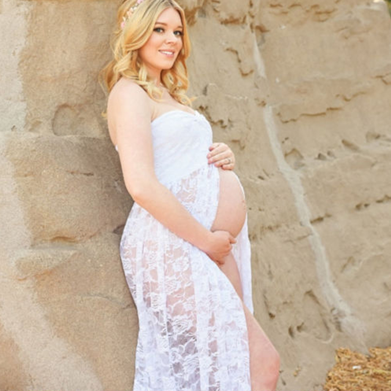 Long Maxi Gown Lace Maternity  - Photography Club reseña y precio