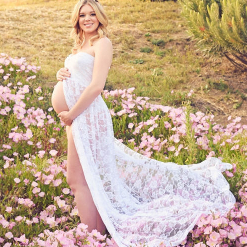 Long Maxi Gown Lace Maternity  - Photography Club reseña y precio