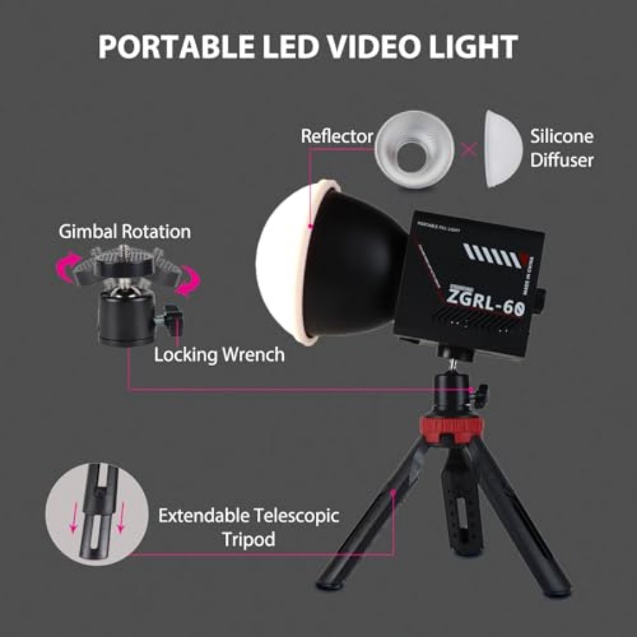 60W COB LED Video Light Handhe - Photography Video reseña y precio