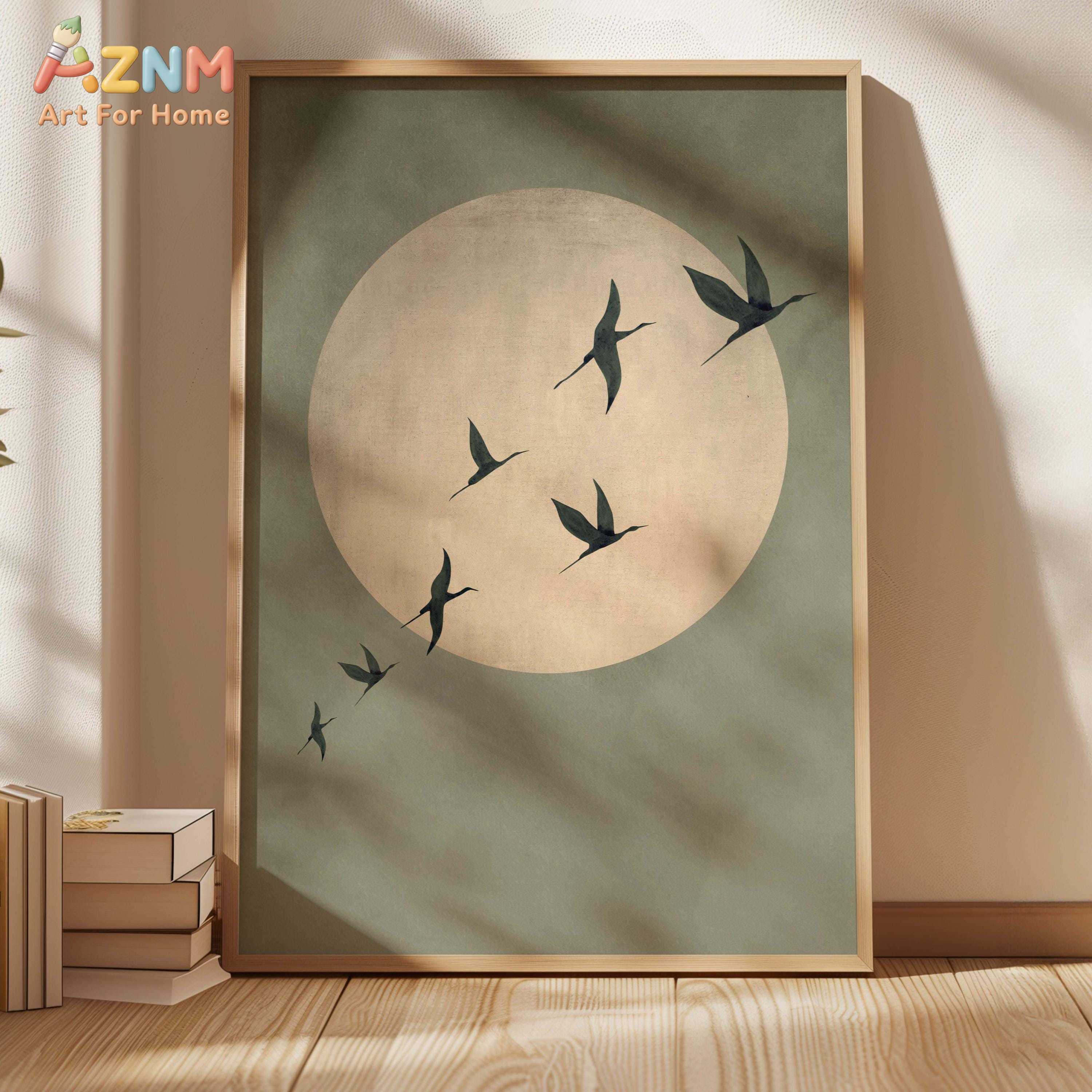 Sage Green Yellow Flock of Bir - Photography Pose reseña y precio