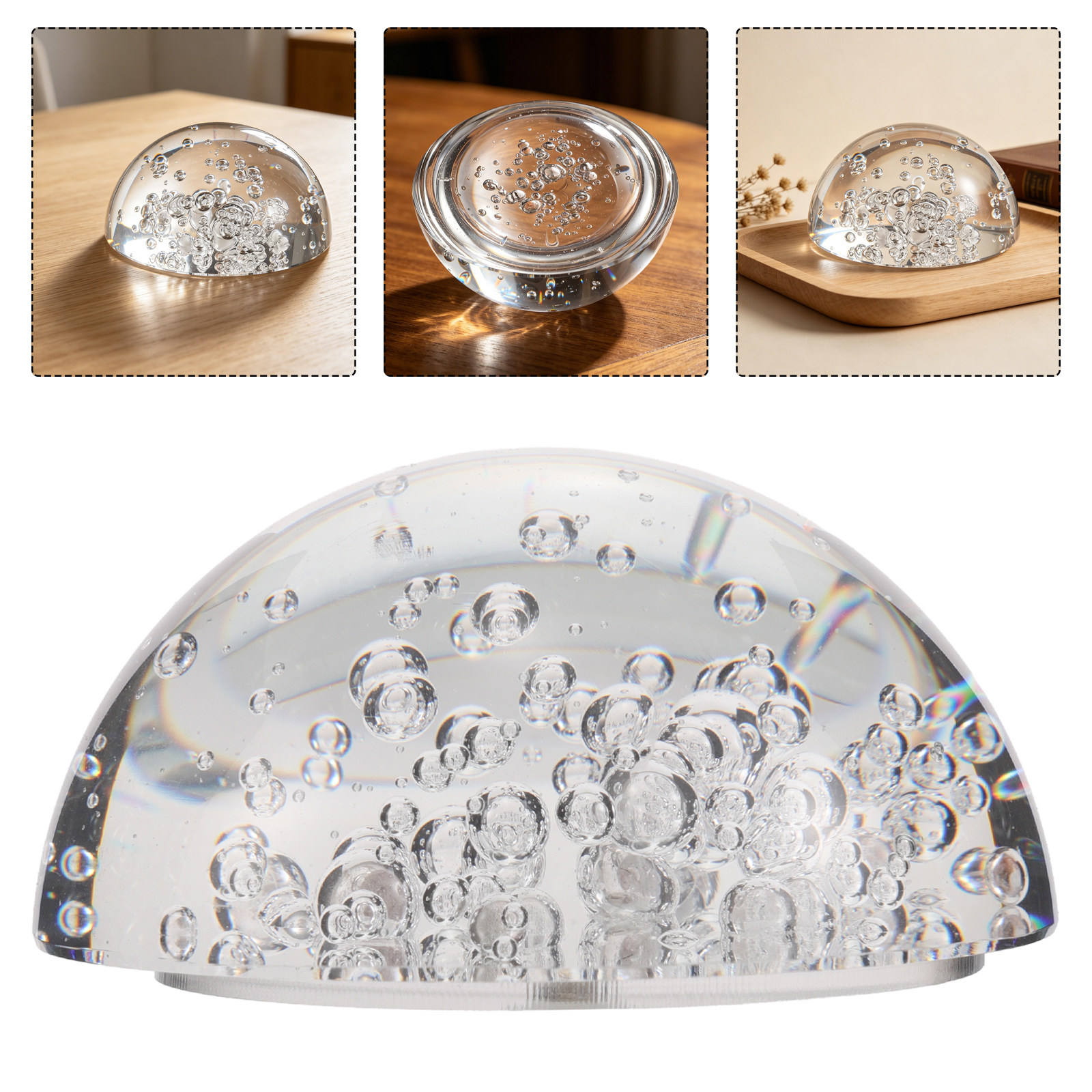 Semicircle Crystal Decoration  - Lens Ball Crystal reseña y precio