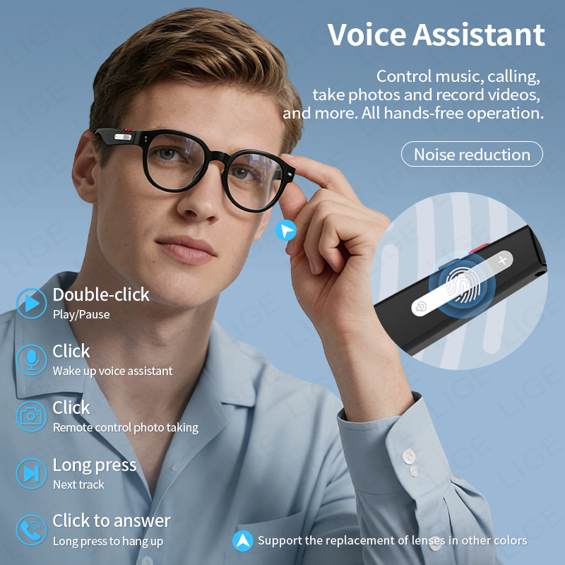 LIGE Smart Sunglasses Men with - Photography Translate reseña y precio