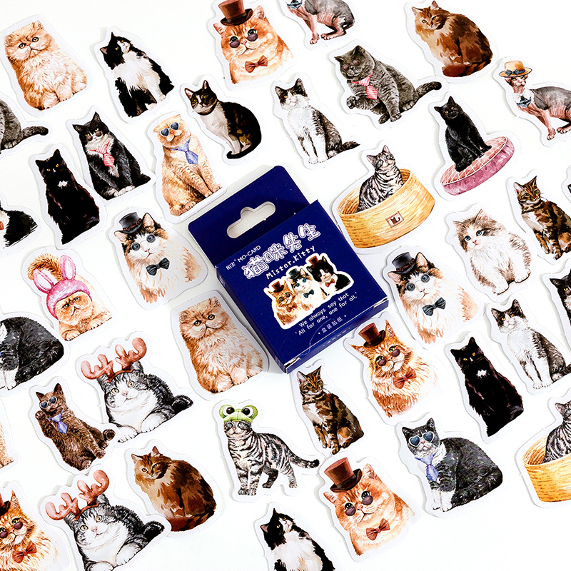 46 Sheets Cat Series Stickers  - Photography Magazine reseña y precio