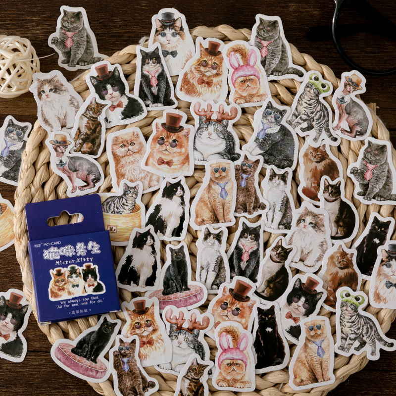 46 Sheets Cat Series Stickers  - Photography Magazine reseña y precio