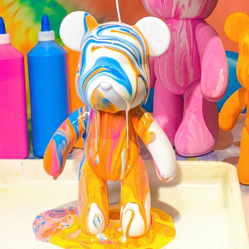 23cm DIY Paint Fluid Bear Figu - Photography Desk reseña y precio