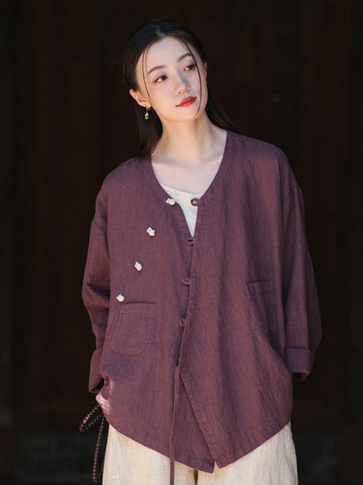Retro Button up Cotton Linen S - Photography Jacket reseña y precio