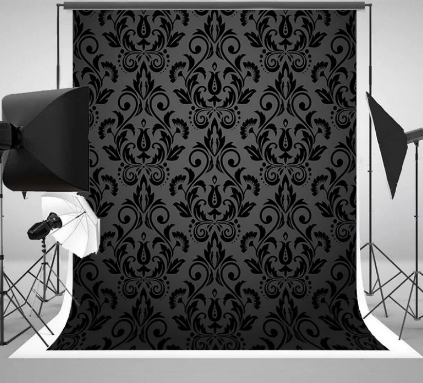 black gray white damask dark f - Photography Dark Cloth reseña y precio