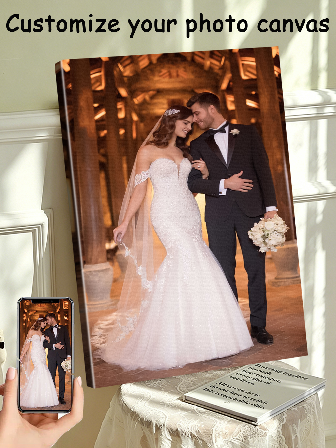 1 customized photo canvas, opt - Photography Pose reseña y precio